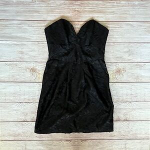 Guess Black Lace Strapless Dress